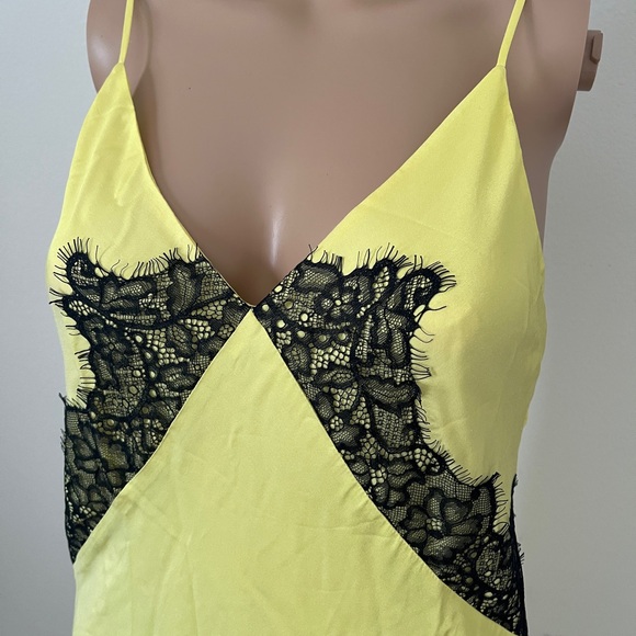 NWT Rag & Bone Yellow Logan Lace Midi Slip Dress Size 6 - Picture 7 of 11